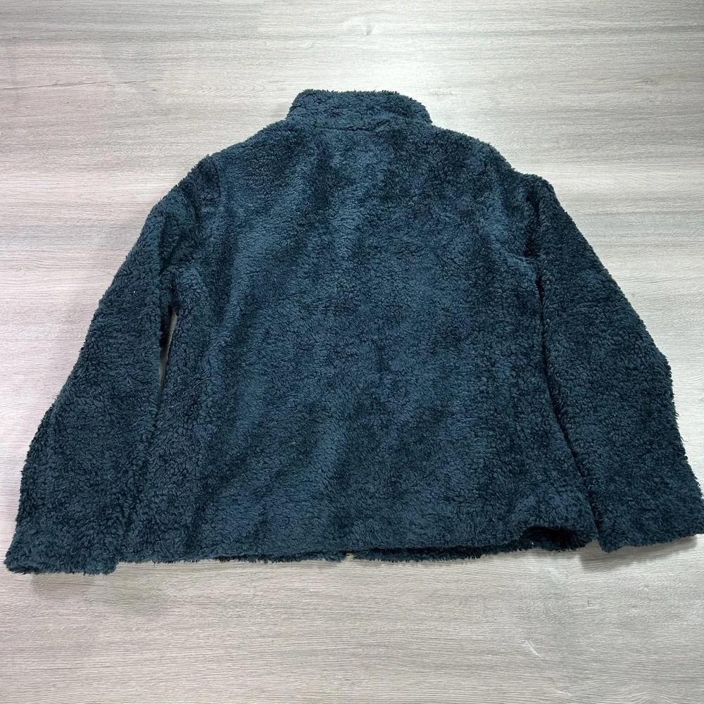 Pendleton Jacket Mens Medium Navy Sherpa Fleece Full Zip Plaid‎ Trim Lined